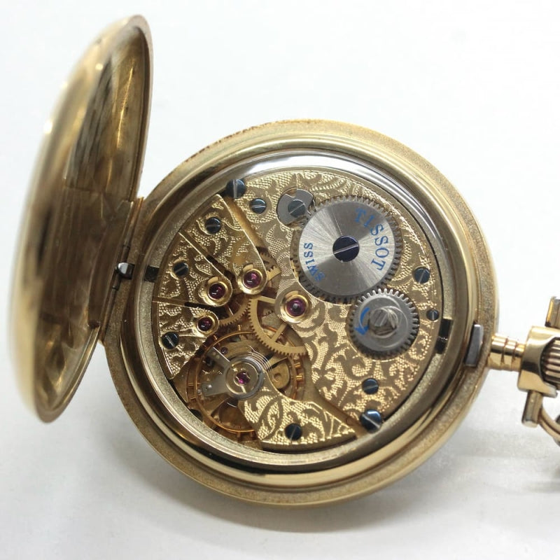 絶版モデルのティソ（TISSOT）　鍵巻き式懐中時計　tissot-1005