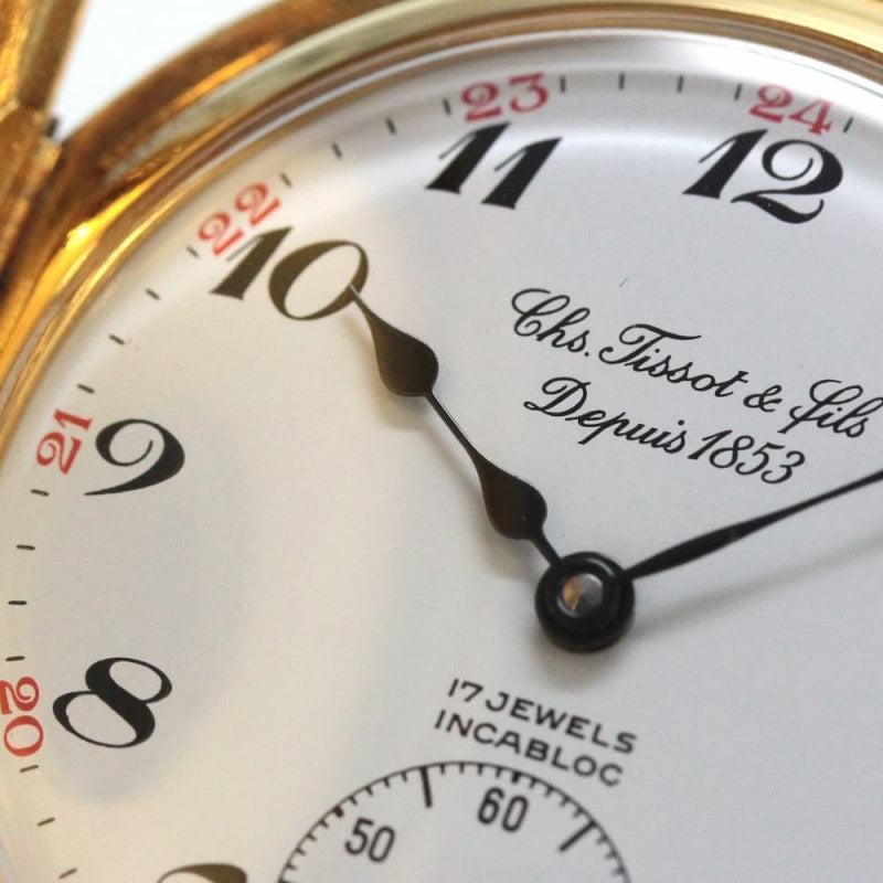 絶版モデルのティソ（TISSOT）　ハーフハンター懐中時計　tissot-1008