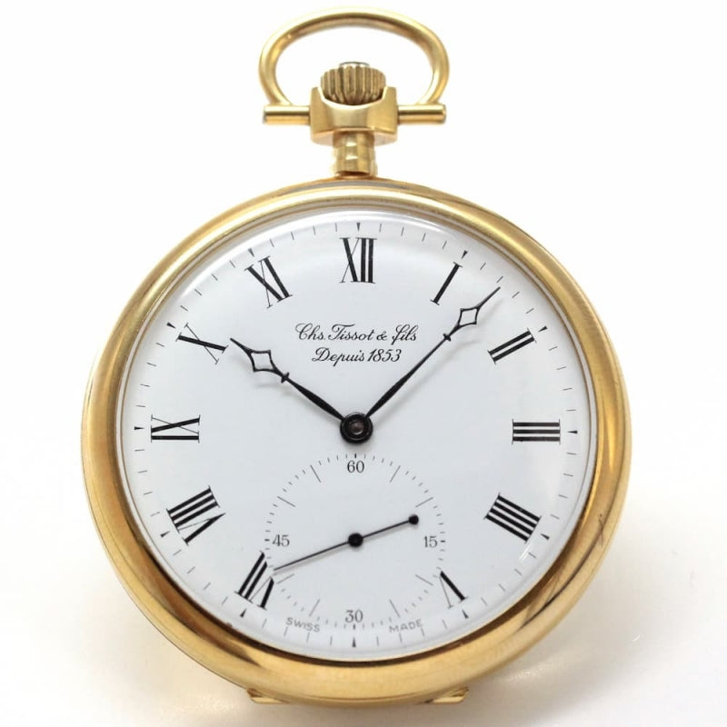 絶版モデルのティソ（TISSOT）　鍵巻き式懐中時計　tissot-1009