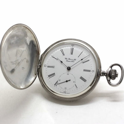 絶版モデルのティソ（TISSOT）　銀無垢懐中時計　tissot-1013