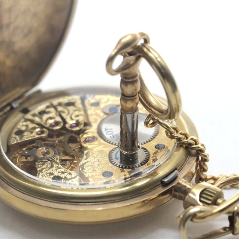 絶版モデルのティソ（TISSOT）　鍵巻き式懐中時計　tissot-1019