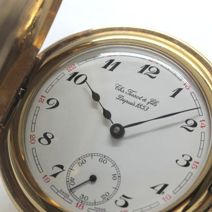 絶版モデルのティソ（TISSOT）　ハーフハンター懐中時計　tissot-1028
