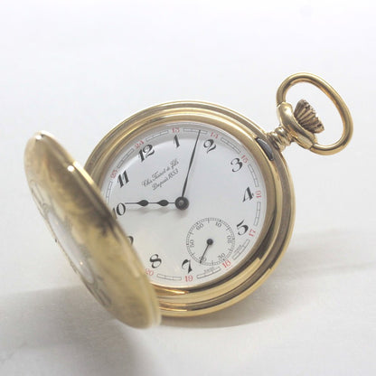 1853年創業のスイスブランド、ティソのナポレオンタイプ懐中時計 絶版モデルのティソ（TISSOT）　ハーフハンター懐中時計　tissot-1036