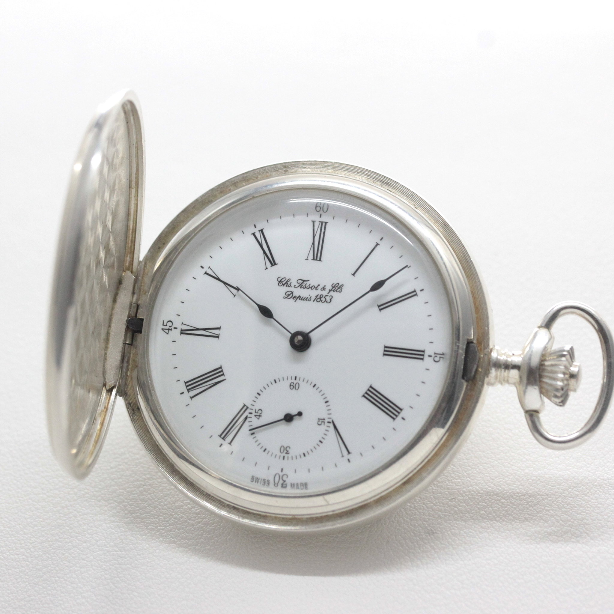 ティソ 懐中時計 TISSOT アクションプロ 懐中 NISHIKINO 1円 TISSOT ティソ 1853 懐中時計 付属 箱付き 不動