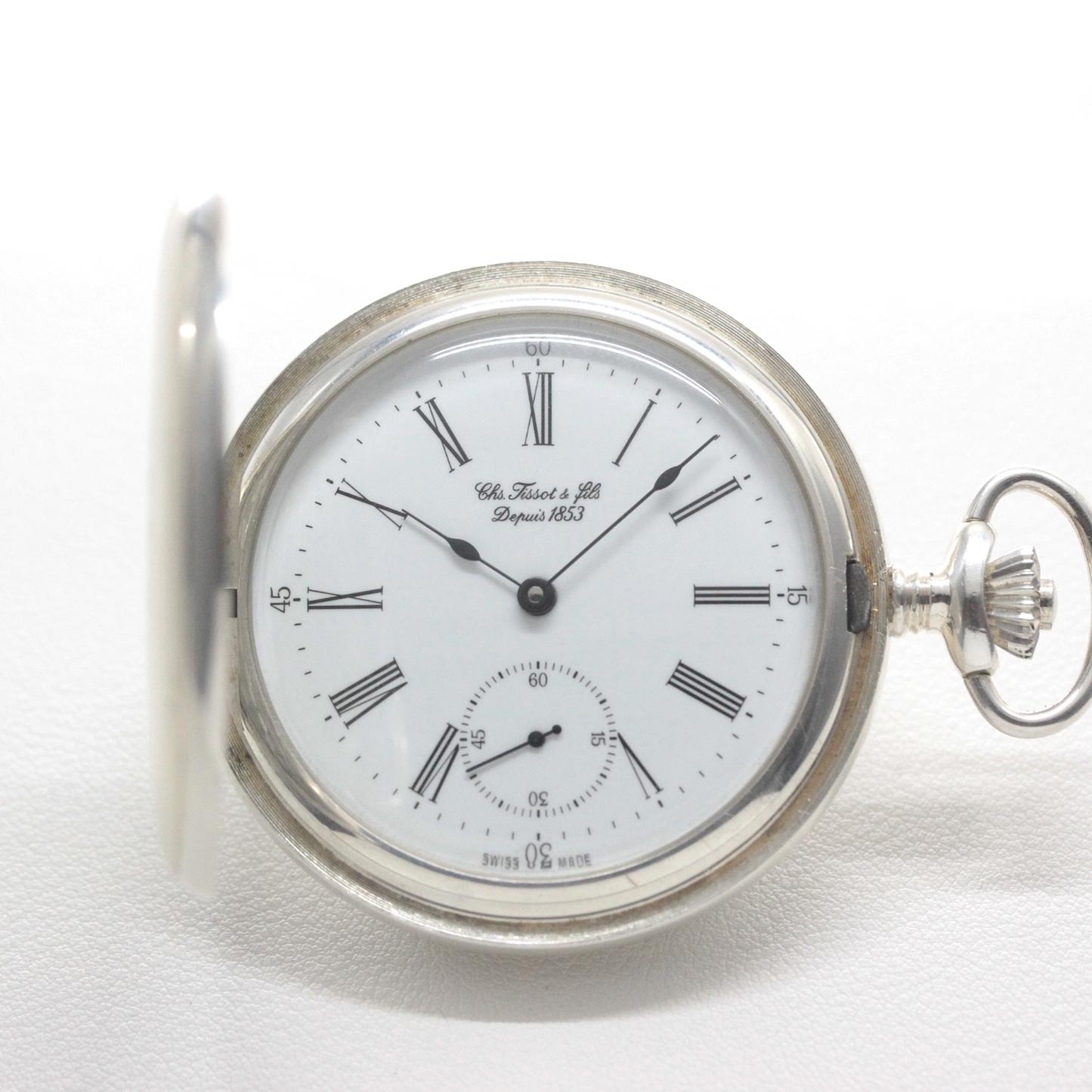 絶版モデルのティソ（TISSOT）/ 銀無垢懐中時計 / tissot-1037