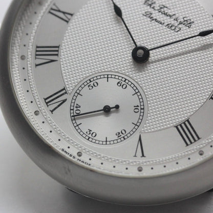 絶版モデルのティソ（TISSOT）/ ヴィンテージウォッチ / シルバーカラーオープンフェイス /ローマン数字/ 手巻き式 / 懐中時計 / tissot-1050　スモールセコンド