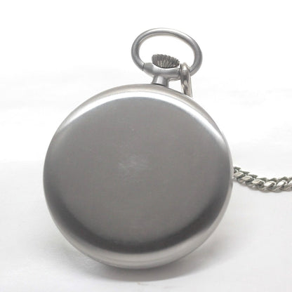 絶版モデルのティソ（TISSOT）/ ヴィンテージウォッチ / シルバーカラーオープンフェイス /ローマン数字/ 手巻き式 / 懐中時計 / tissot-1050　裏面