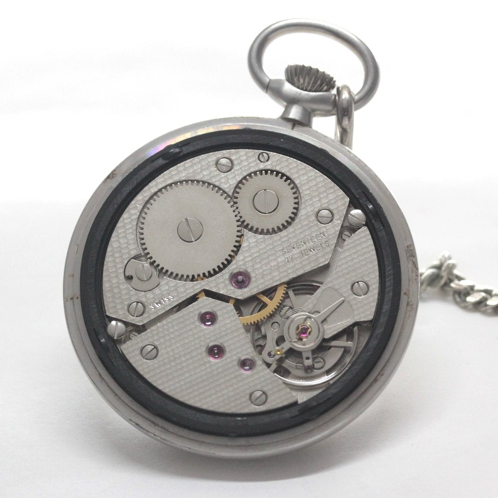 絶版モデルのティソ（TISSOT）/ ヴィンテージウォッチ / シルバーカラーオープンフェイス /ローマン数字/ 手巻き式 / 懐中時計 / tissot-1050