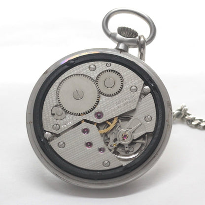 絶版モデルのティソ（TISSOT）/ ヴィンテージウォッチ / シルバーカラーオープンフェイス /ローマン数字/ 手巻き式 / 懐中時計 / tissot-1050