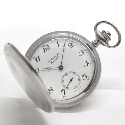 絶版モデルのティソ（TISSOT）/ ヴィンテージウォッチ / シルバーカラー ハンターケース /アラビア数字/ 手巻き式 / 懐中時計 / tissot-1041