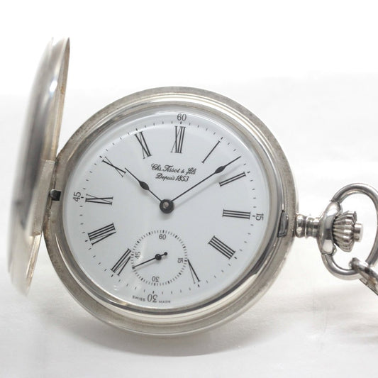 1853年創業のスイスブランド、ティソの銀無垢懐中時計/ 絶版モデルのティソ（TISSOT）/銀無垢懐中時計/tissot-1042