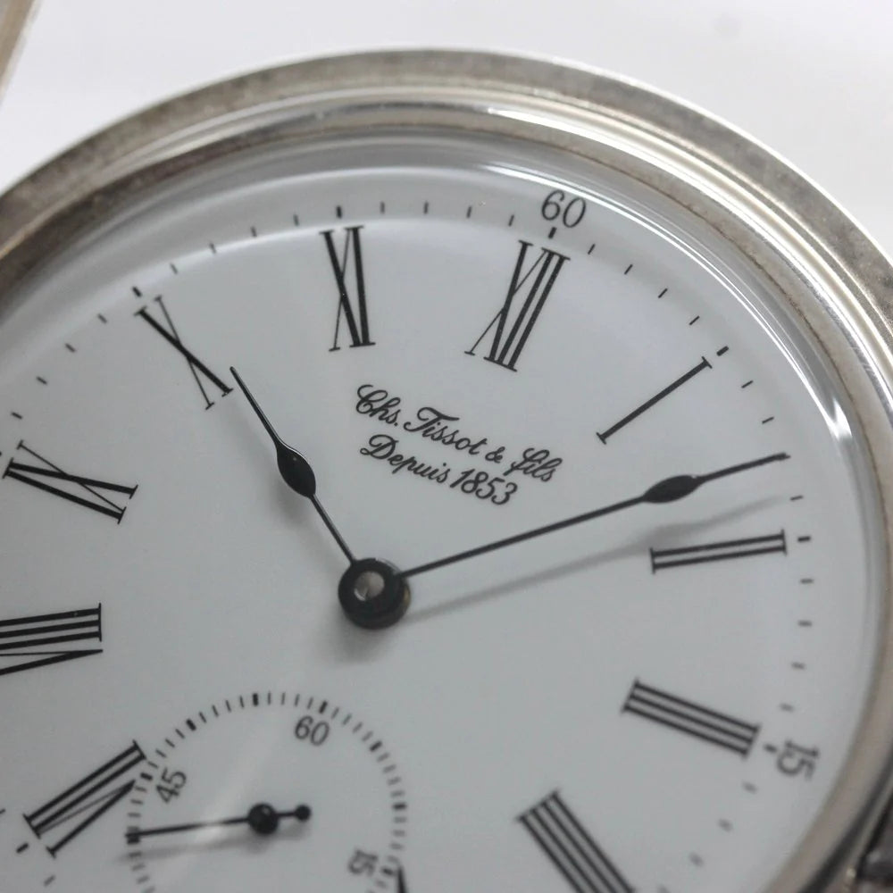 1853年創業のスイスブランド、ティソの銀無垢懐中時計/ 絶版モデルのティソ（TISSOT）/銀無垢懐中時計/tissot-1042