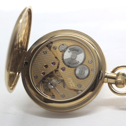 絶版モデルのティソ（TISSOT）/ ヴィンテージウォッチ / ゴールドカラーオープンフェイス / ローマン数字/ 手巻き式 / 懐中時計 / tissot-1048