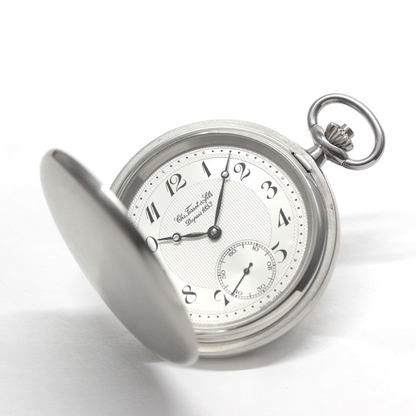 絶版モデルのティソ（TISSOT）/ ヴィンテージウォッチ / シルバーカラー ハンターケース /アラビア数字/ 手巻き式 / 懐中時計 / tissot-1052