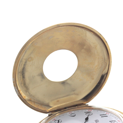 1853年創業のスイスブランド、ティソのナポレオンタイプ懐中時計 絶版モデルのティソ（TISSOT）　ハーフハンター懐中時計　tissot-1057　蓋内側