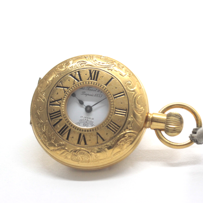 1853年創業のスイスブランド、ティソのナポレオンタイプ懐中時計 絶版モデルのティソ（TISSOT）　ハーフハンター懐中時計　tissot-1057