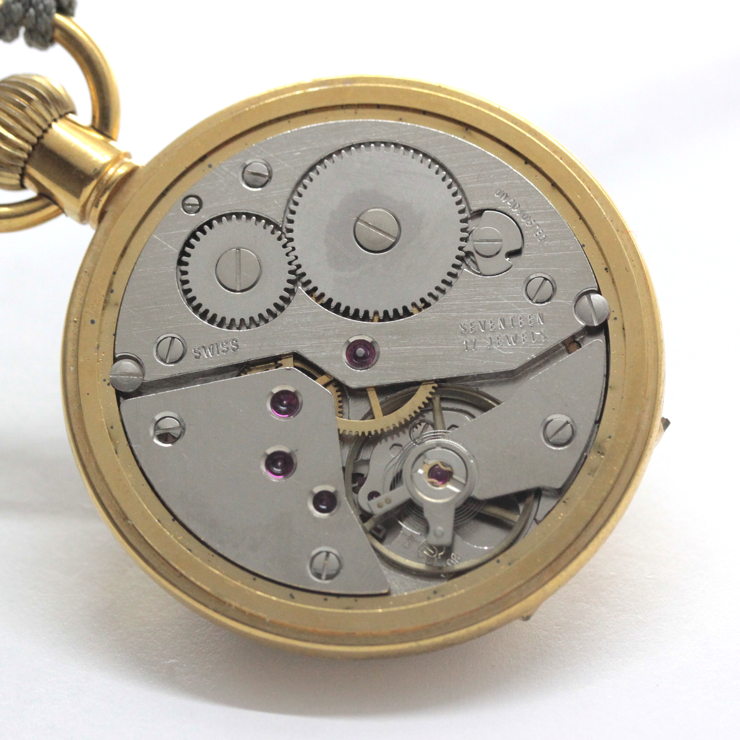 1853年創業のスイスブランド、ティソのナポレオンタイプ懐中時計 絶版モデルのティソ（TISSOT）　ハーフハンター懐中時計　tissot-1057　ムーブメント