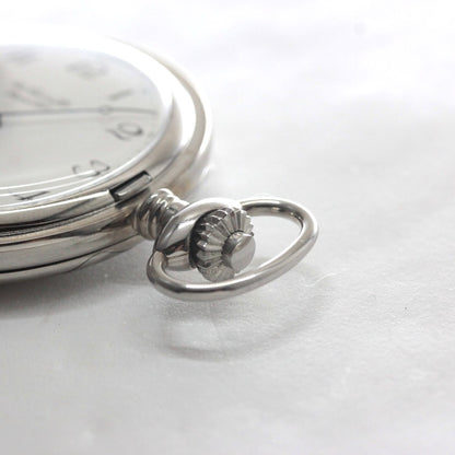 絶版モデルのティソ / TISSOT /シルバーカラー/アラビア数字/ハンター 懐中時計 /ヴィンテージ / tissot-1058　リューズ