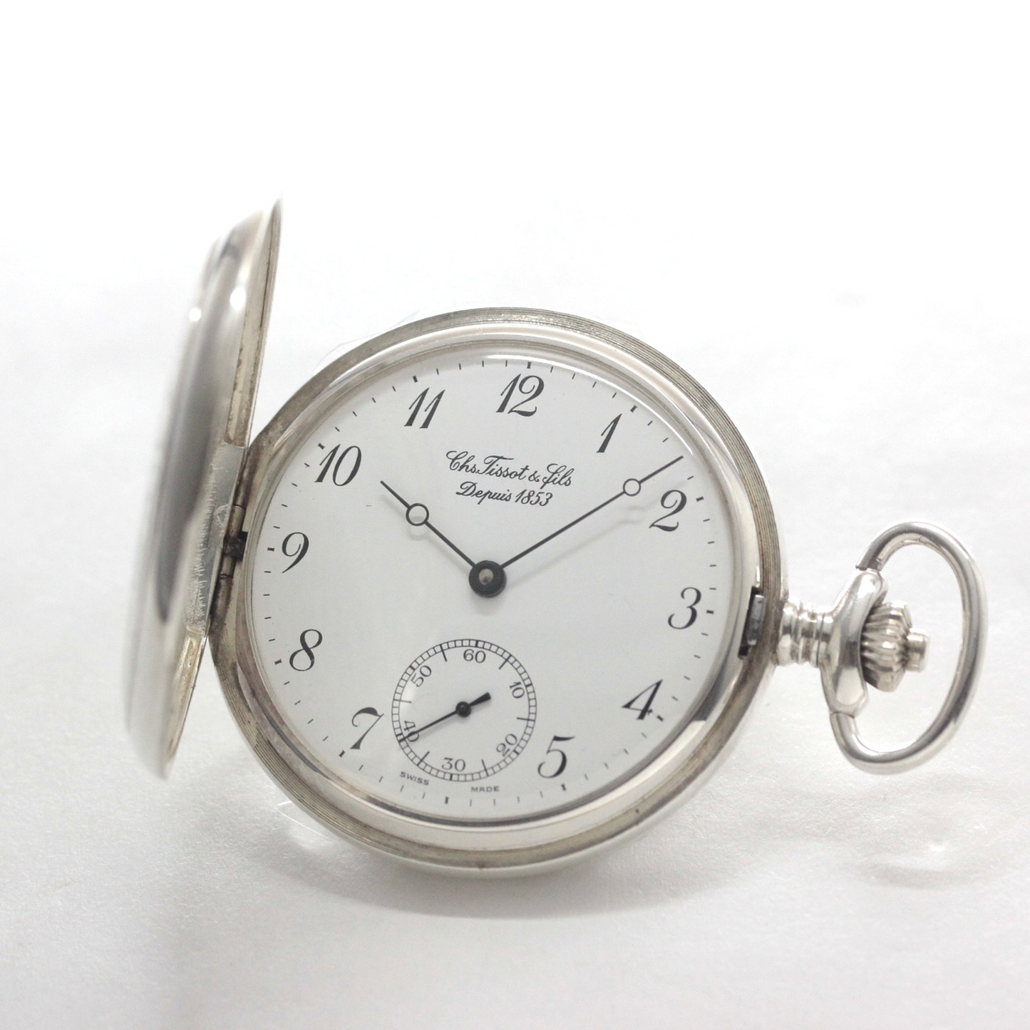 絶版モデルのティソ（TISSOT）/ 銀無垢懐中時計 / tissot-1059