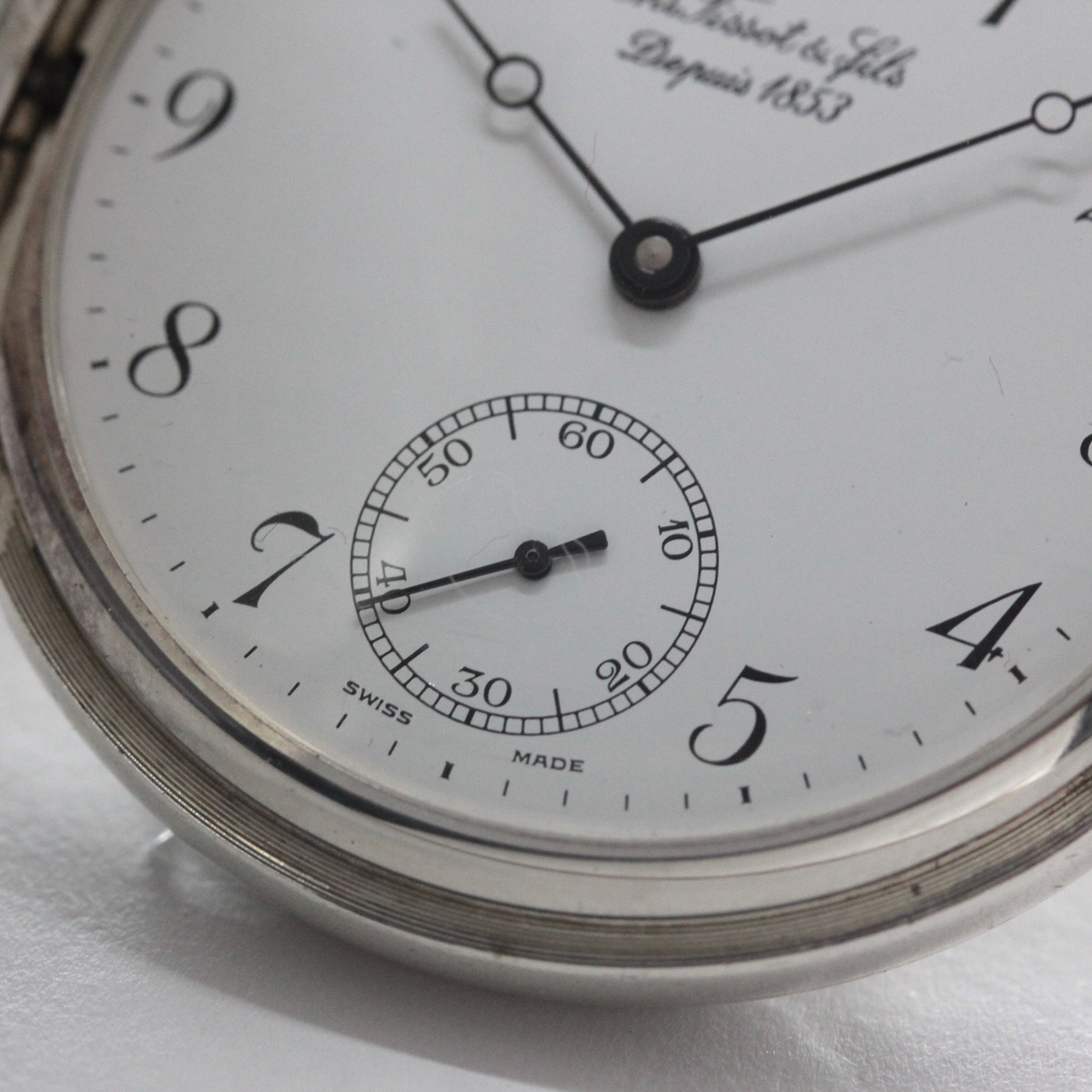 絶版モデルのティソ（TISSOT）/ 銀無垢懐中時計 / tissot-1059　スモールセコンド