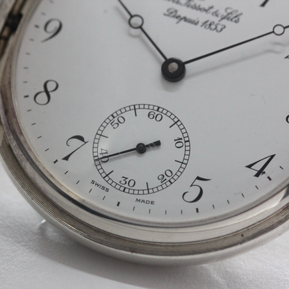 絶版モデルのティソ（TISSOT）/ 銀無垢懐中時計 / tissot-1059　スモールセコンド