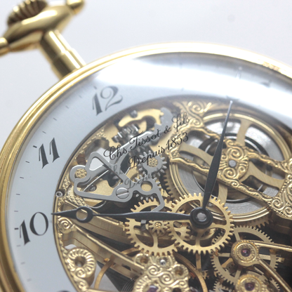 絶版モデルのティソ / TISSOT /ゴールドカラー/アラビア数字/スケルトン 懐中時計 /ヴィンテージ /tissot-1063