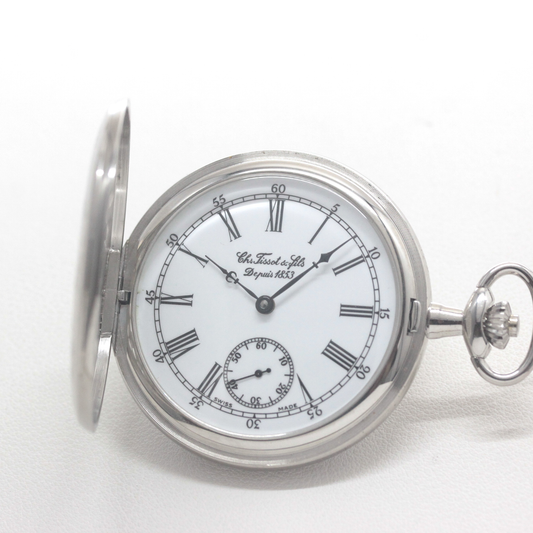 ティソ(TISSOT) ヴィンテージ 絶版モデル 手巻き式 ハンターケース シルバーカラー tissot-1068 文字盤