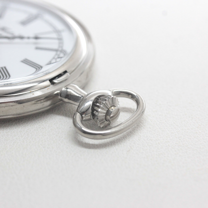 ティソ(TISSOT) ヴィンテージ 絶版モデル 手巻き式 ハンターケース シルバーカラー tissot-1068 リューズ周り
