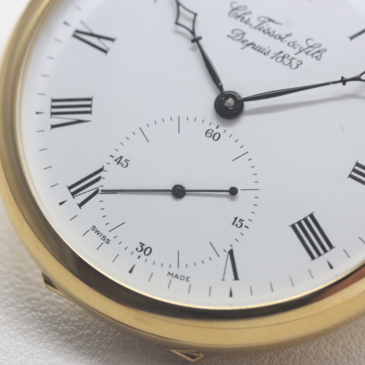 ティソ（TISSOT） 鍵巻き式 懐中時計 手巻き式 ヴィンテージ 絶版モデル tissot-1069 6時方向にスモールセコンド