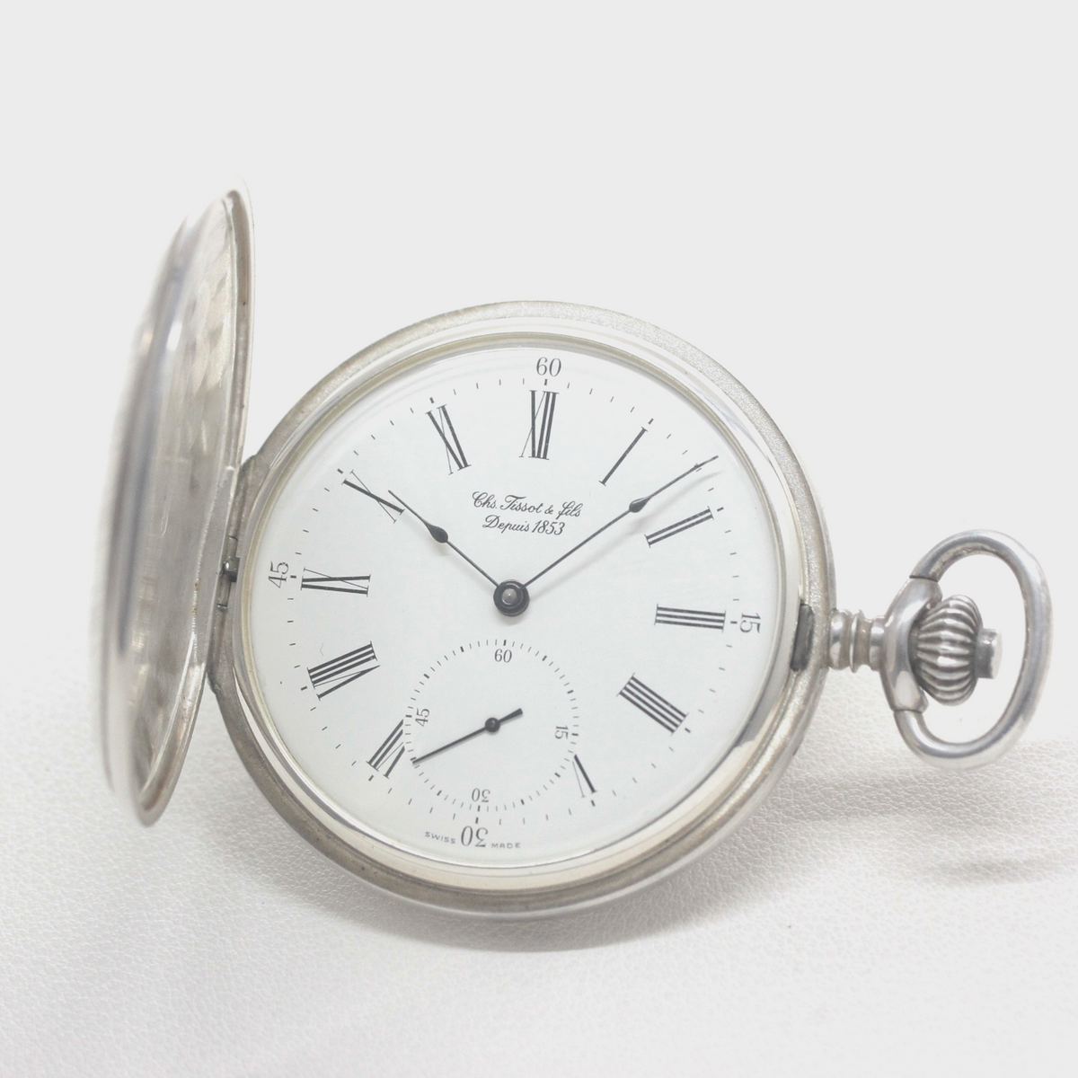 ティソ(TISSOT) 銀無垢 懐中時計 ヴィンテージ ハンターケース  tissot-1071 