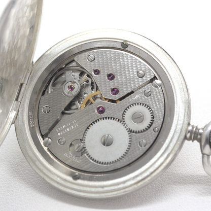 ティソ(TISSOT) 銀無垢 懐中時計 ヴィンテージ ハンターケース  tissot-1071 ケース表外側 機械内部 ユニタス
6498ムーブメント