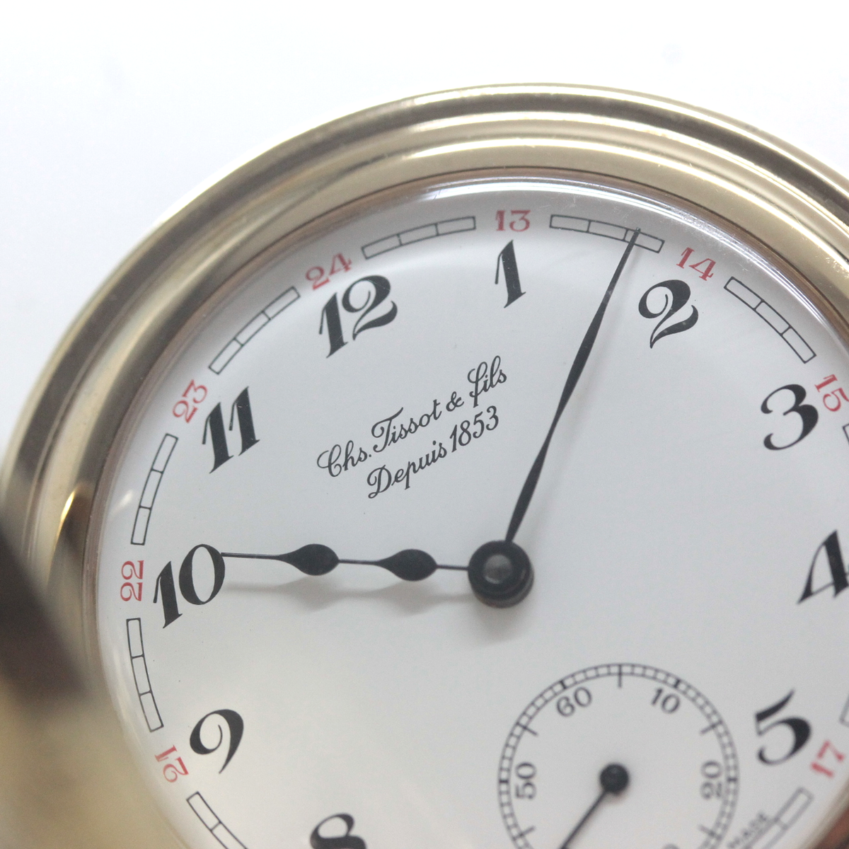 ティソ(TISSOT) 懐中時計 ゴールドカラー ヴィンテージ ハーフハンター ナポレオン tissot-1074 文字盤 インデックス