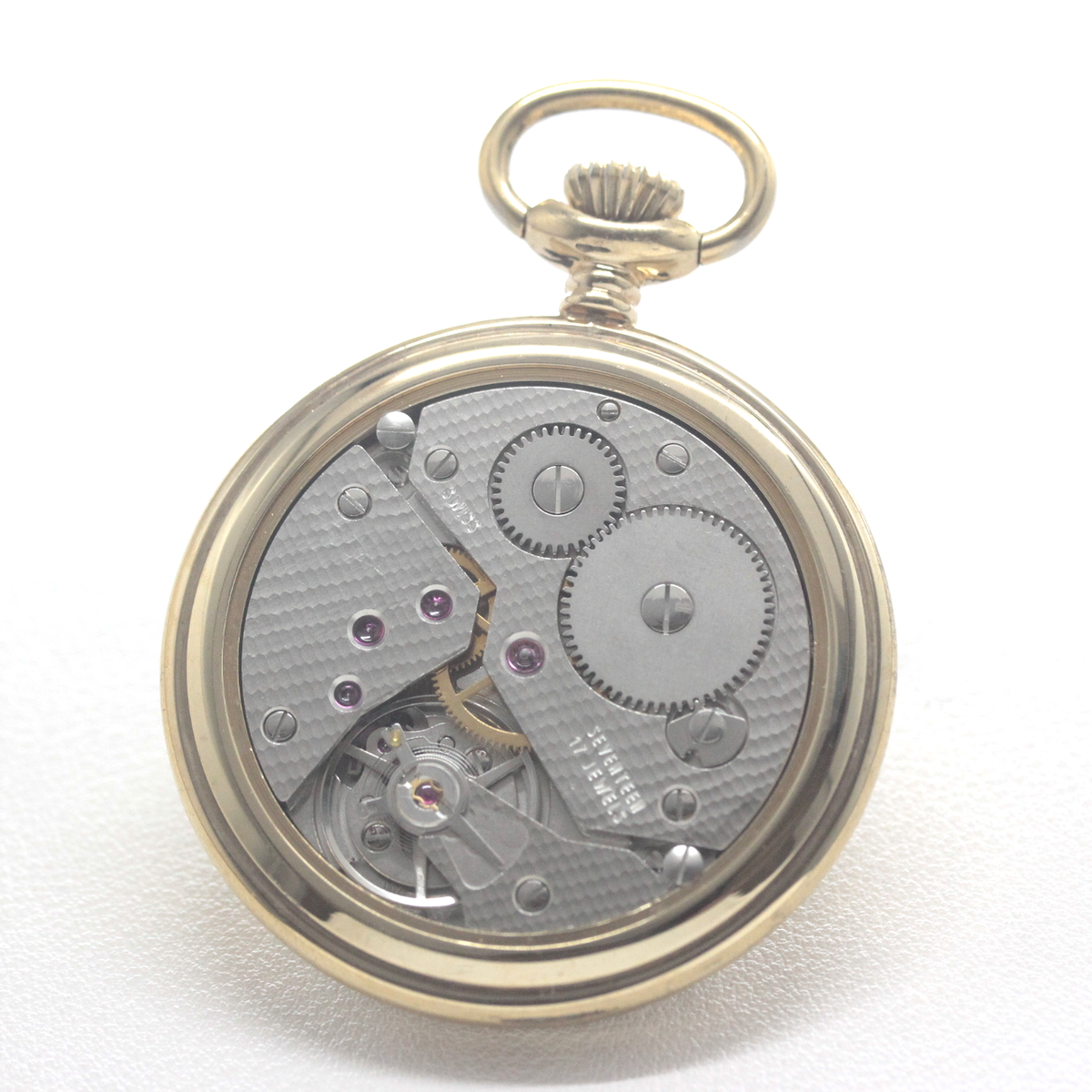 ティソ(TISSOT) 懐中時計 ゴールドカラー ヴィンテージ ハーフハンター ナポレオン tissot-1074 機械内部 ムーブメント