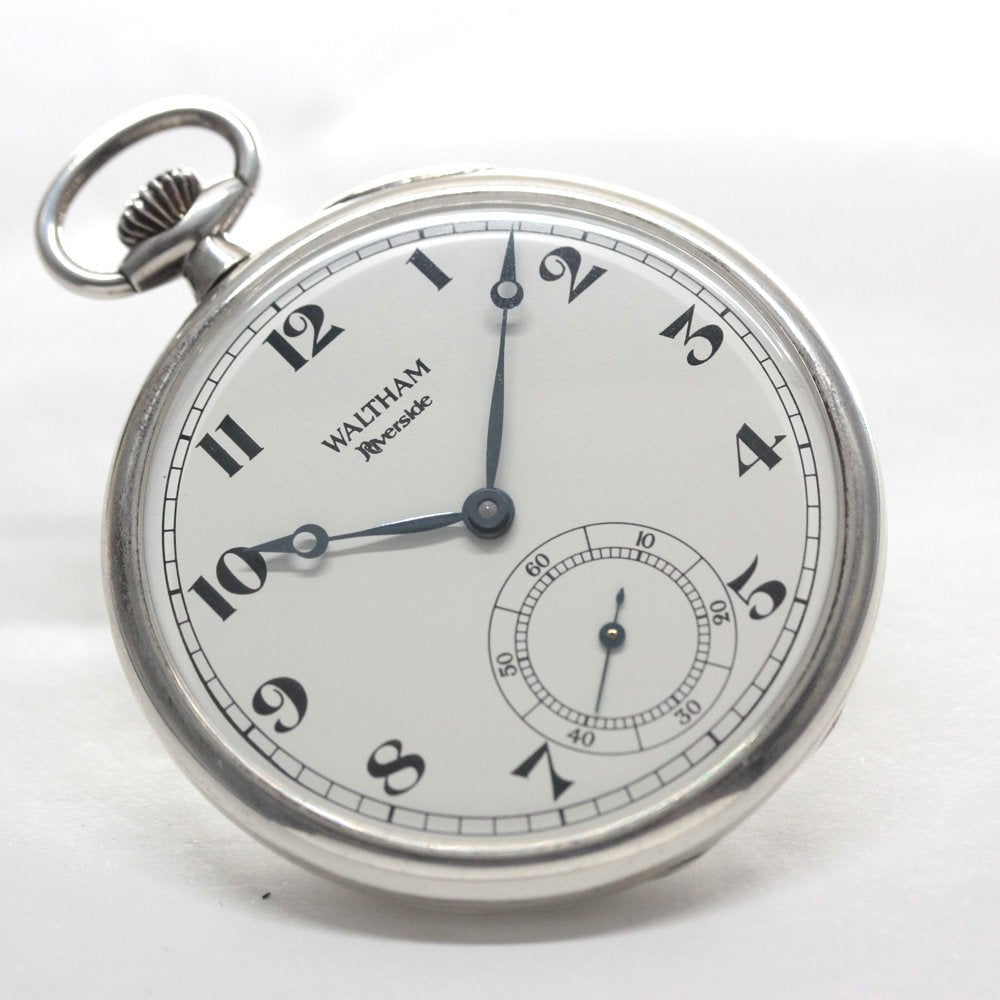 アンティークウォルサム（WALTHAM）リバーサイド復刻版/シルバー925懐中時計/waltham-108