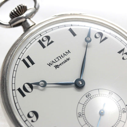 アンティークウォルサム（WALTHAM）リバーサイド復刻版/シルバー925懐中時計/waltham-108