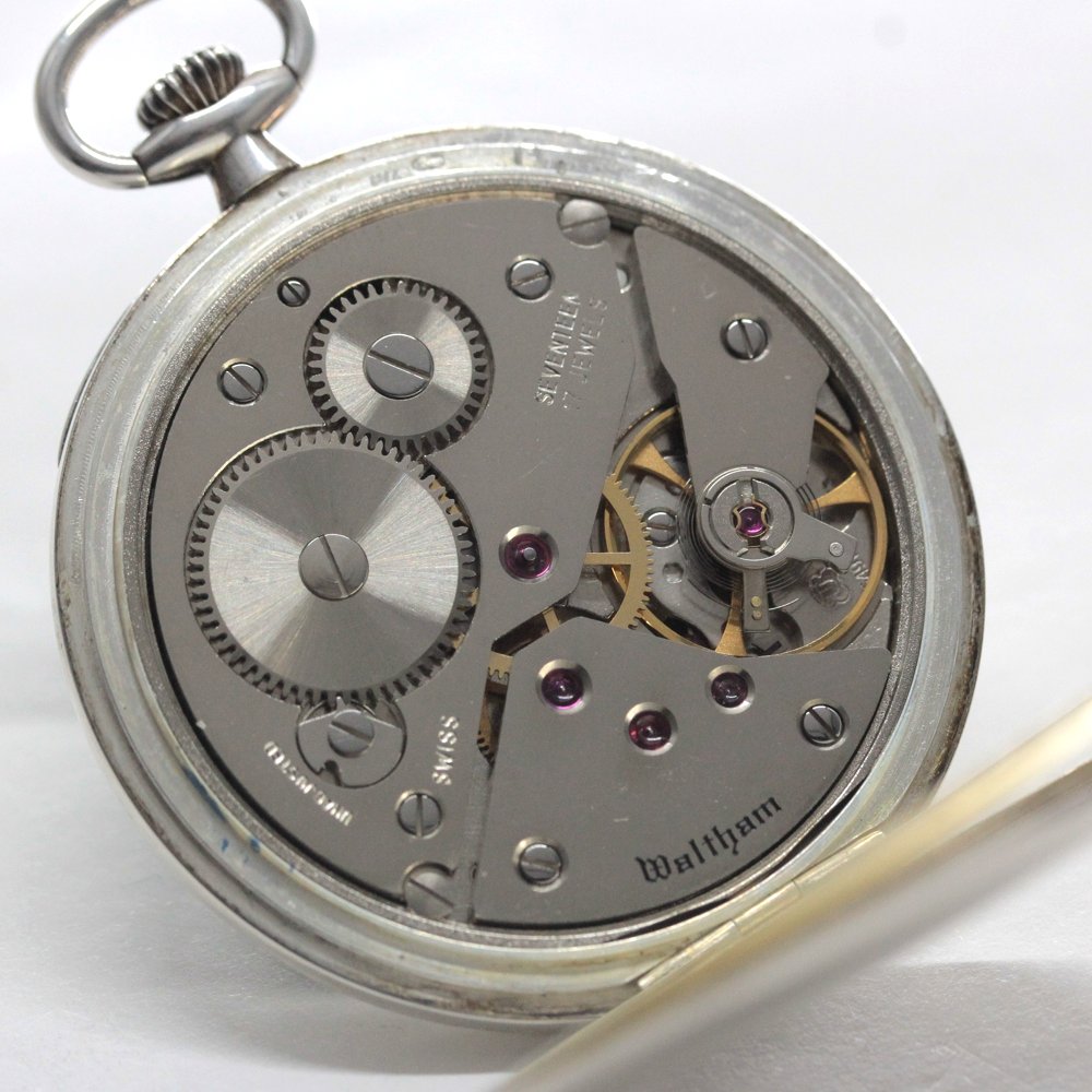 アンティークウォルサム（WALTHAM）リバーサイド復刻版/シルバー925